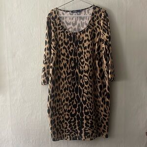 Eloquii Leopard Print Bodycon Dress, size 18/20